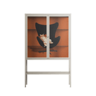 Cat in Chair B - Loft Cabinet - Kristin Eriksson - Pebble - Clear glass