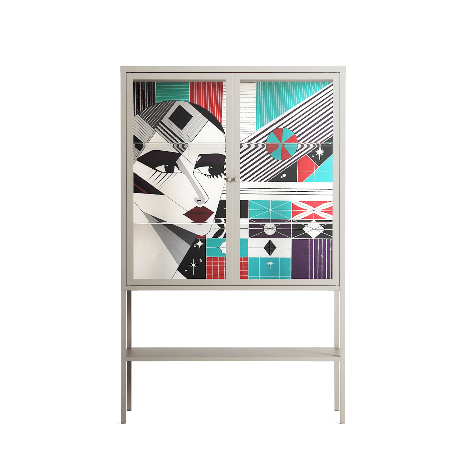 The Dessolution - Loft Cabinet - Mathilda Kienast - Pebble - Clear glass