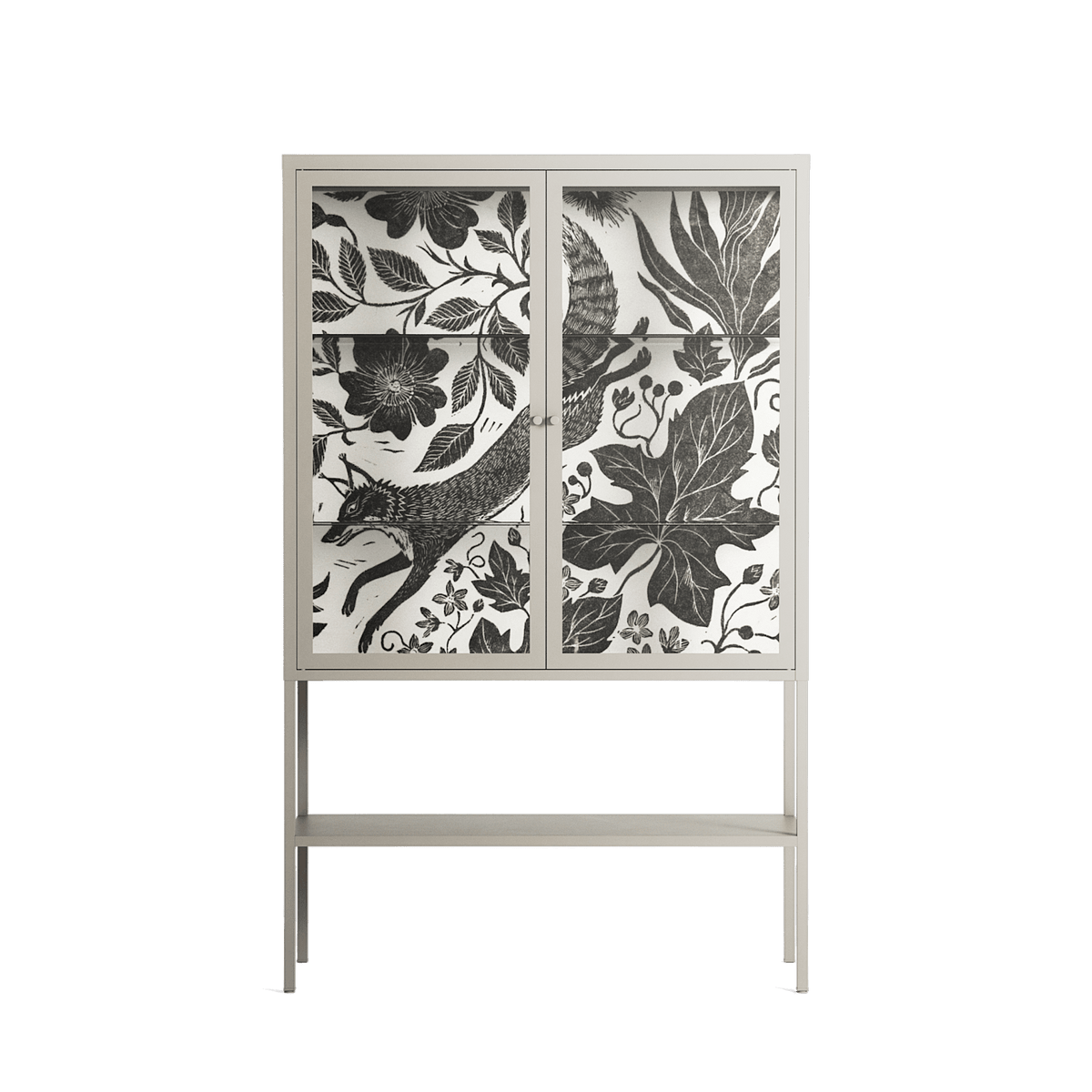 Ode to Summer 4 - Loft Cabinet - Diana Catchpole - Pebble - Clear glass