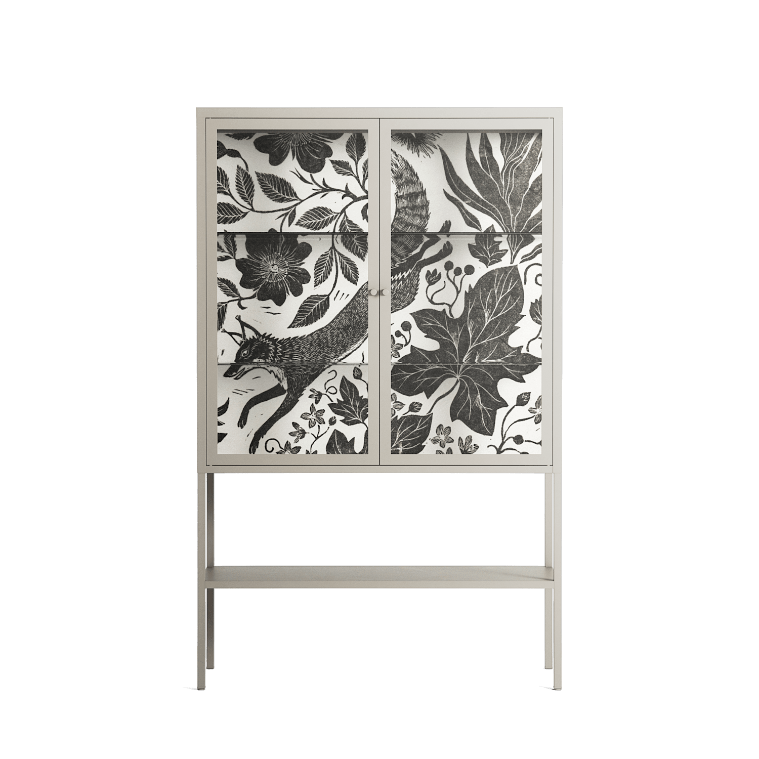 Ode to Summer 4 - Loft Cabinet - Diana Catchpole - Pebble - Clear glass