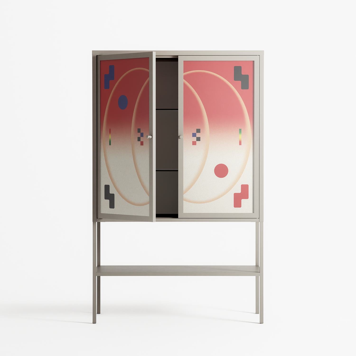 Parallel Mirage - Loft Cabinet - Oluwaseyi Samuel Adebayo  - Pebble - Overlay Glass