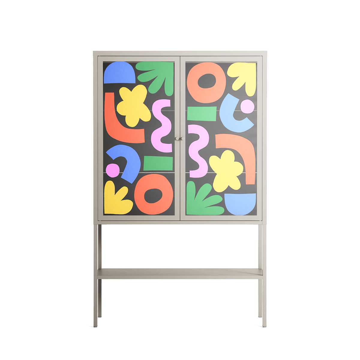 Fun Shapes - Loft Cabinet - Sandra Hutter - Pebble - Overlay Glass