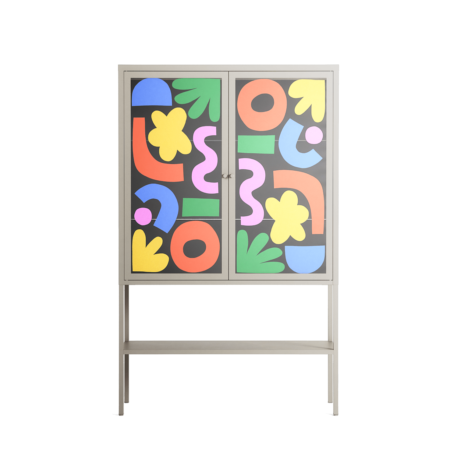 Fun Shapes - Loft Cabinet - Sandra Hutter - Pebble - Overlay Glass