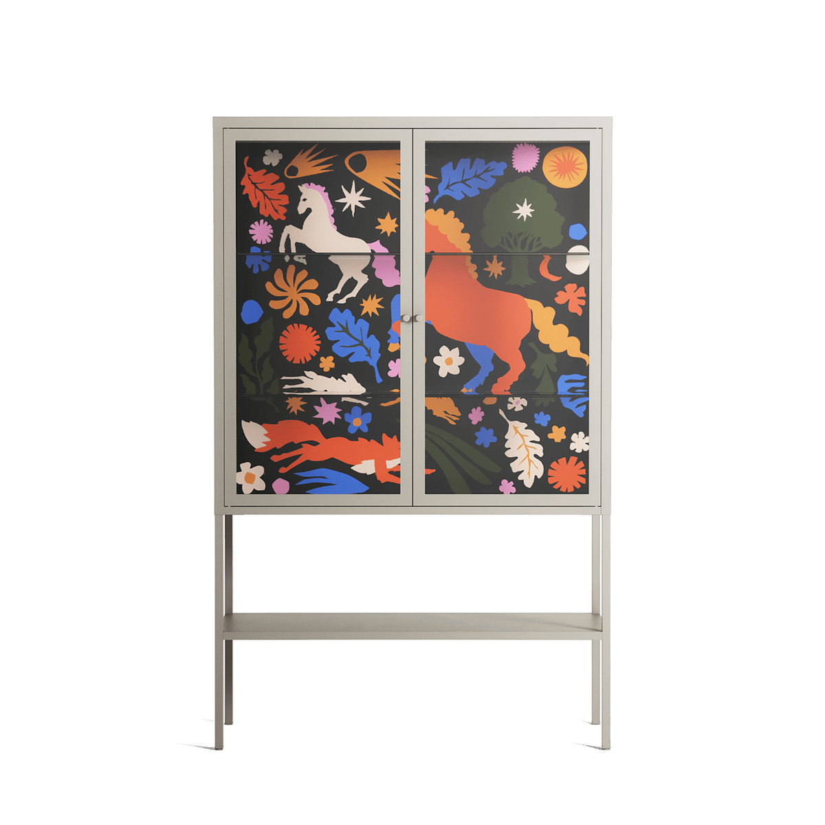 The Secret Herb Garden In The Forest - Loft Cabinet - Nick Liefhebber - Pebble - Clear glass