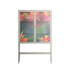 Abstract Spring Flowers - Loft Cabinet - Raissa Oltmanns - Pebble - Overlay Glass