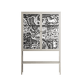 Flight Of Fancy 3 - Loft Cabinet - Diana Catchpole - Pebble - Clear glass