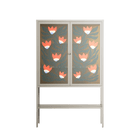 Blooming Folk Garden - Loft Cabinet - Sandra Hutter - Pebble - Overlay Glass
