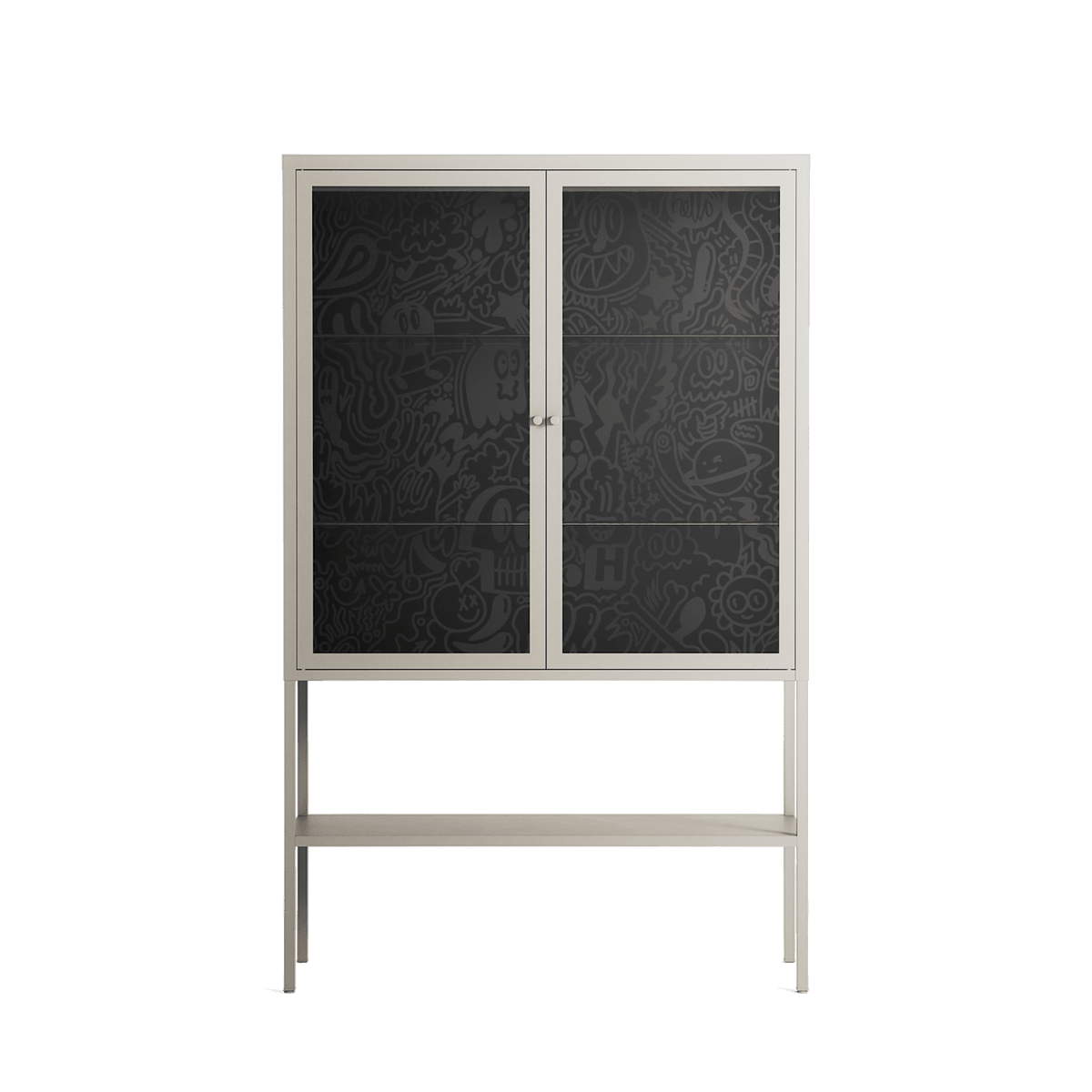 The Single Color - Loft Cabinet - Craig Watkins - Pebble - Clear glass