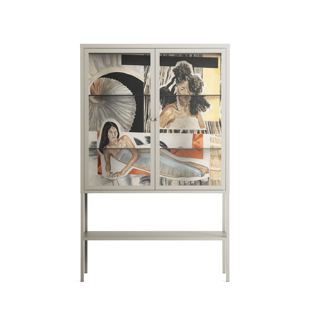 Sweet Far Away - Loft Cabinet - Sophie Goudman-Peachey - Pebble - Clear glass