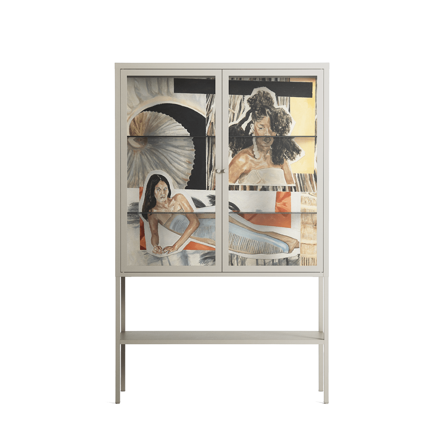Sweet Far Away - Loft Cabinet - Sophie Goudman-Peachey - Pebble - Clear glass