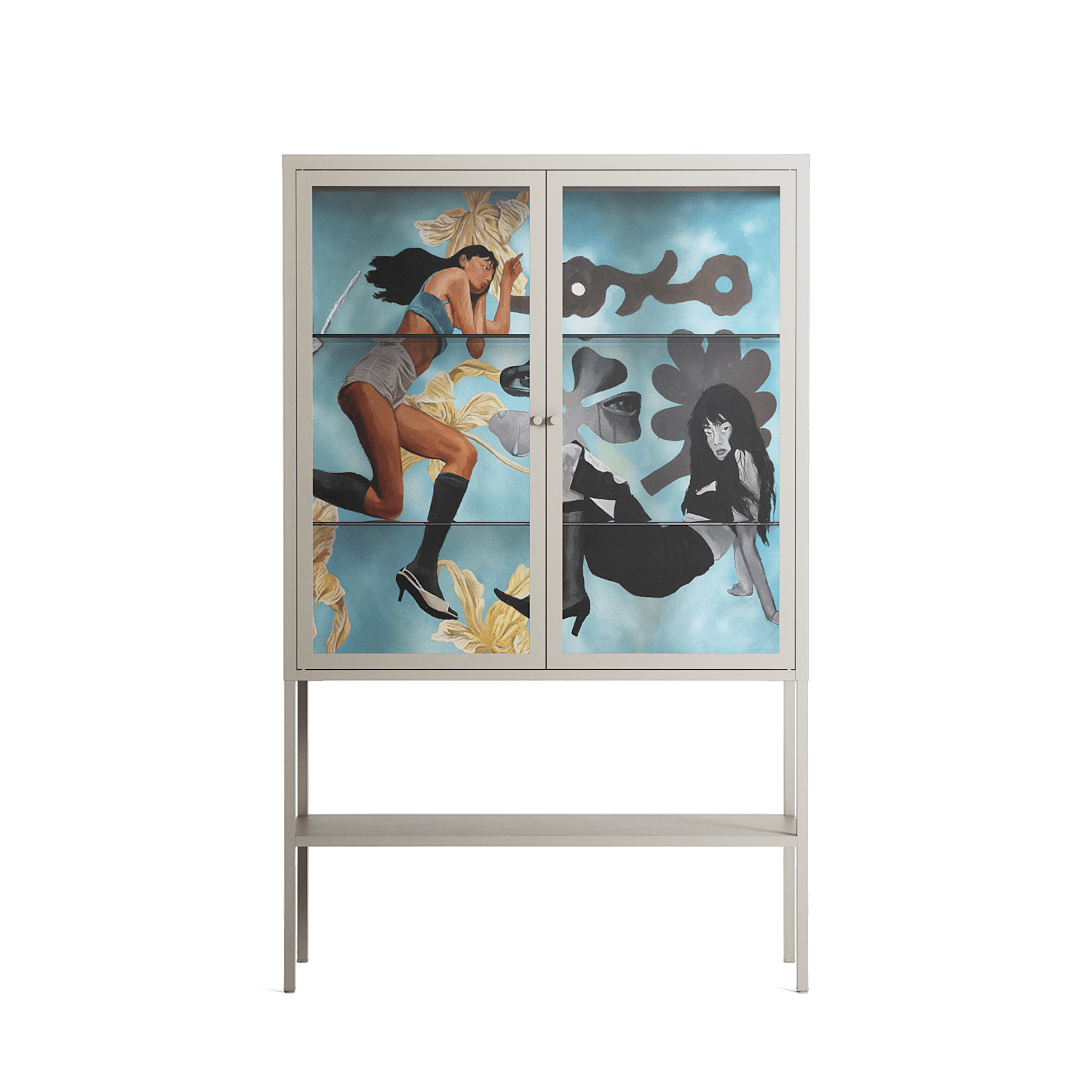 Day Dream - Loft Cabinet - Sophie Goudman-Peachey - Pebble - Clear glass