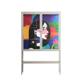 Chained To Perception - Loft Cabinet - Mathilda Kienast - Pebble - Clear glass