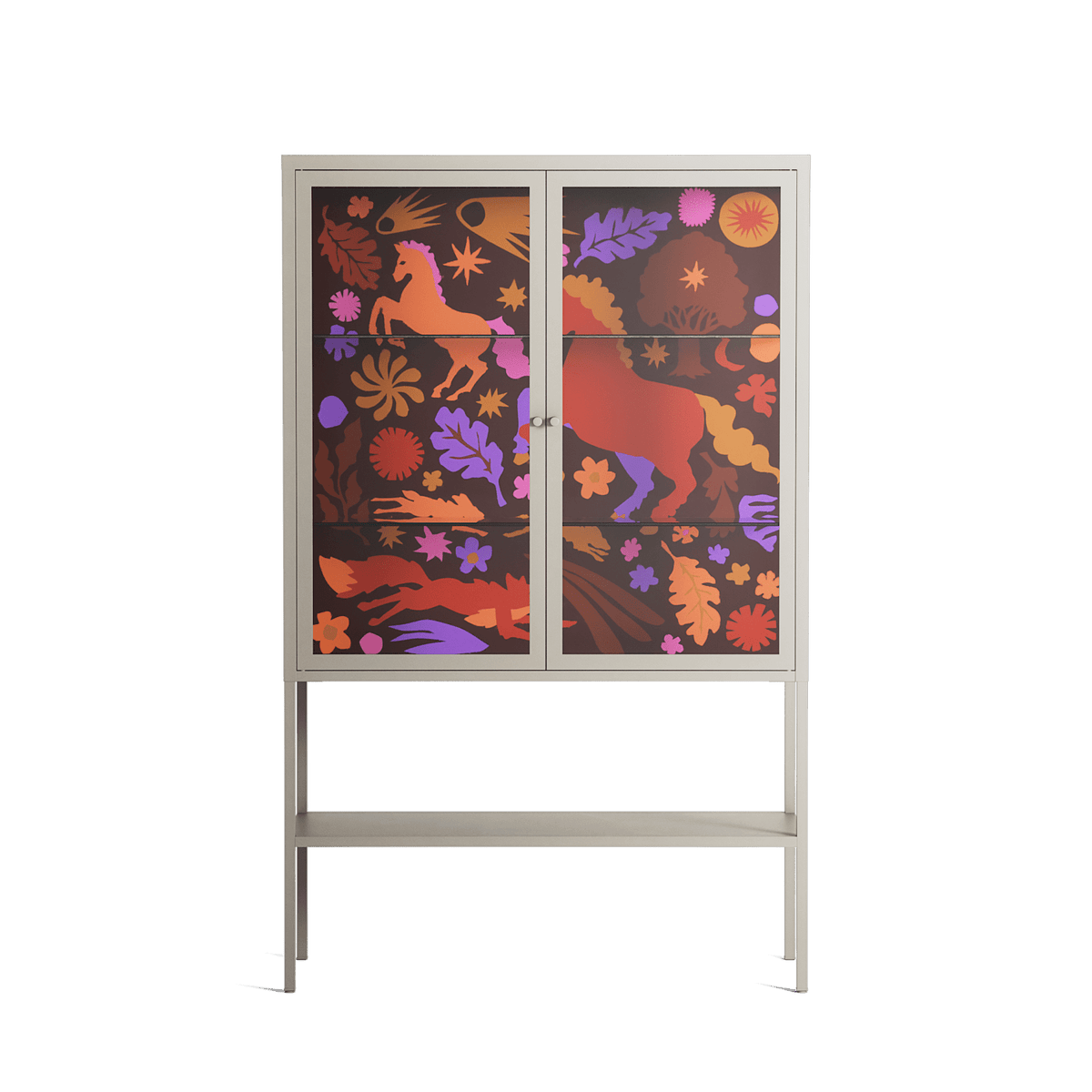 The Secret Herb Garden In The Forest 2 - Loft Cabinet - Nick Liefhebber - Pebble - Clear glass