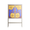 Sunflowers - Loft Cabinet - Sandra Hutter - Pebble - Overlay Glass