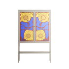 Sunflowers - Loft Cabinet - Sandra Hutter - Pebble - Overlay Glass