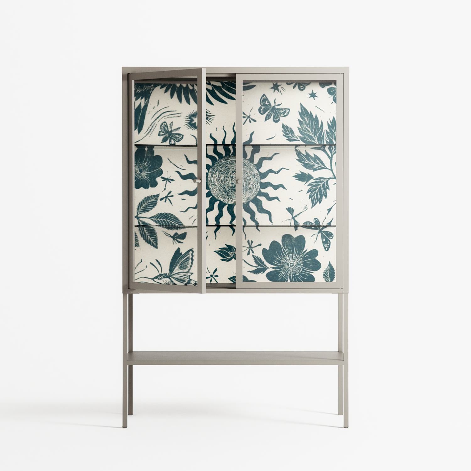 Ode to Summer 6 - Loft Cabinet - Diana Catchpole - Pebble - Clear glass