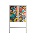 All The Stickers - Loft Cabinet - Craig Watkins - Pebble - Clear glass