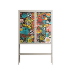 All The Stickers - Loft Cabinet - Craig Watkins - Pebble - Clear glass