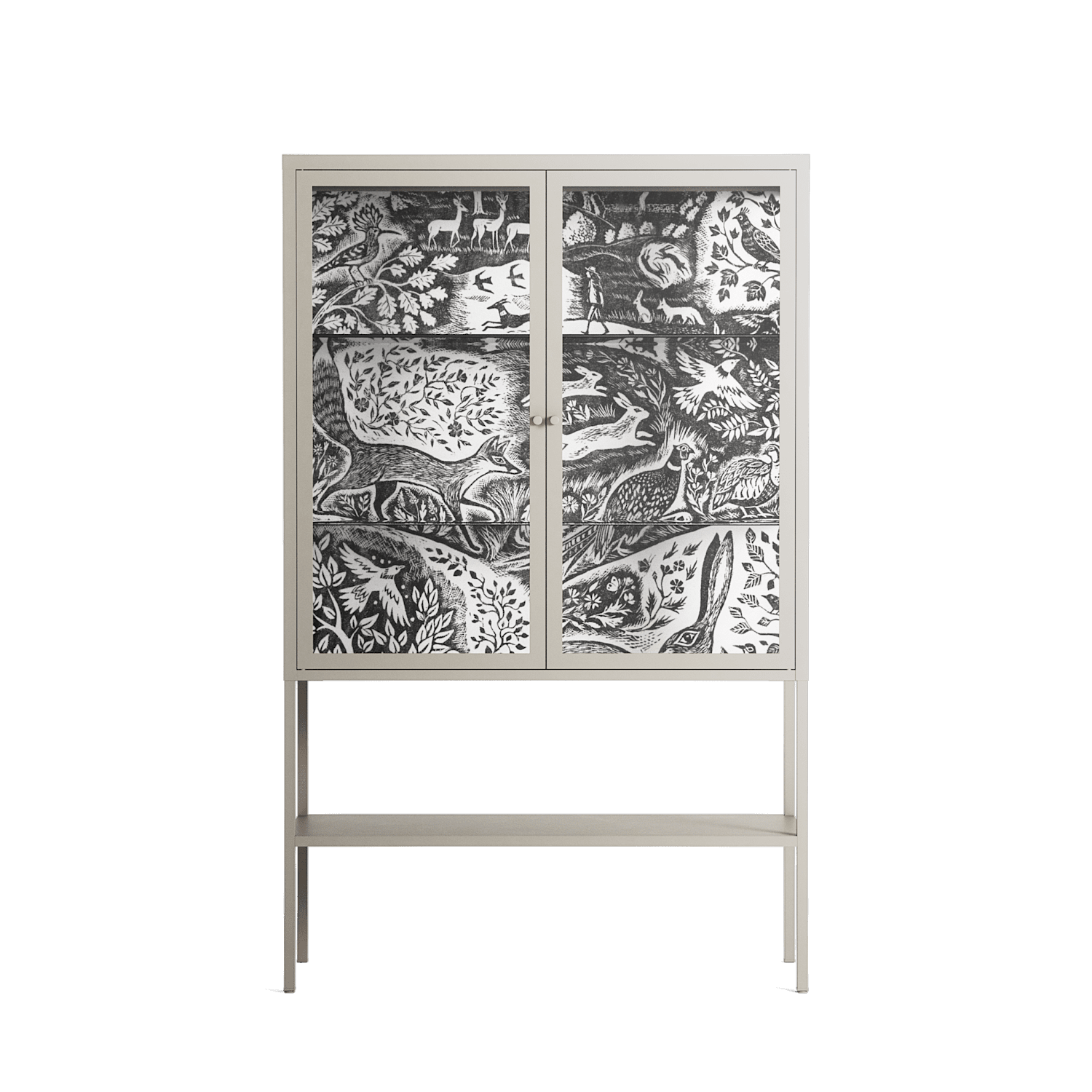Flight Of Fancy - Loft Cabinet - Diana Catchpole - Pebble - Clear glass