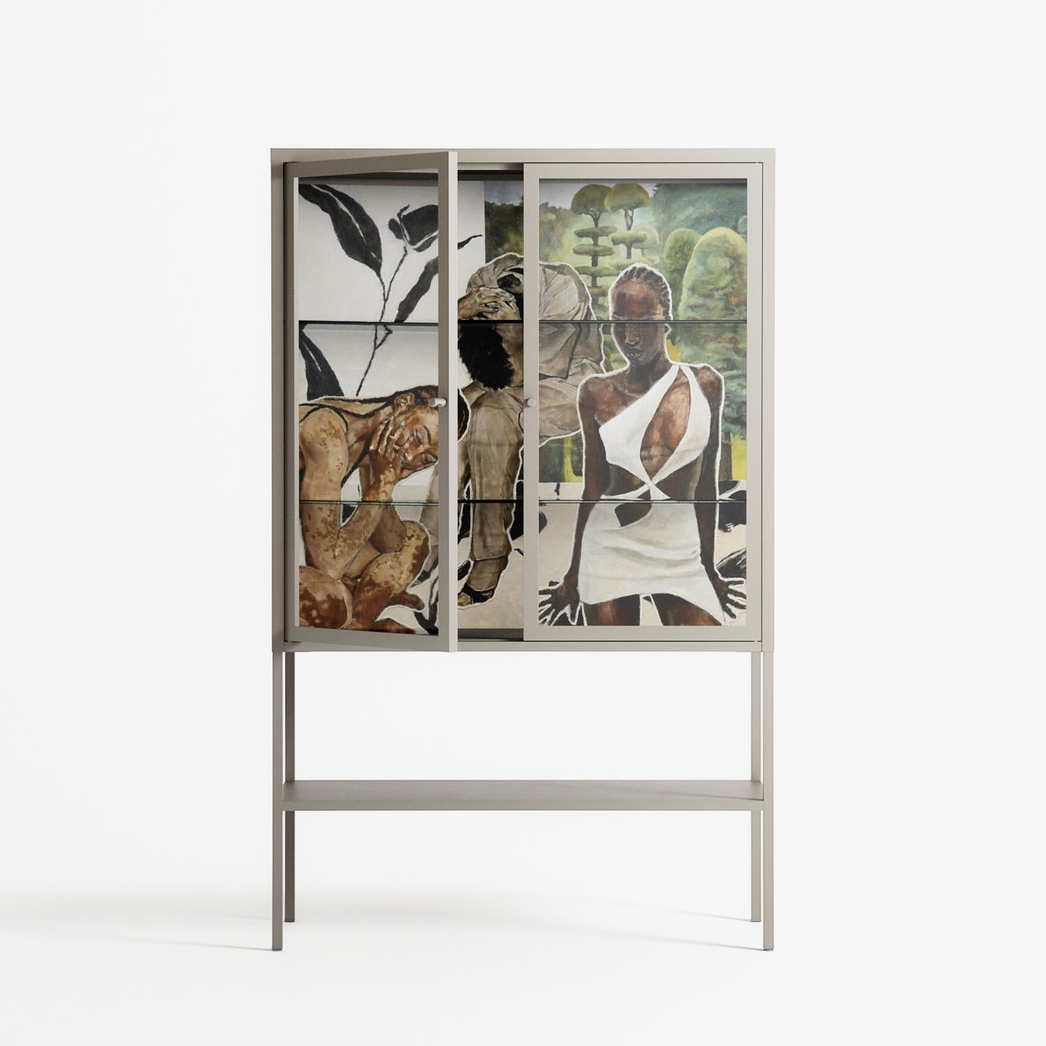 As The Rain Falls - Loft Cabinet - Sophie Goudman-Peachey - Pebble - Clear glass