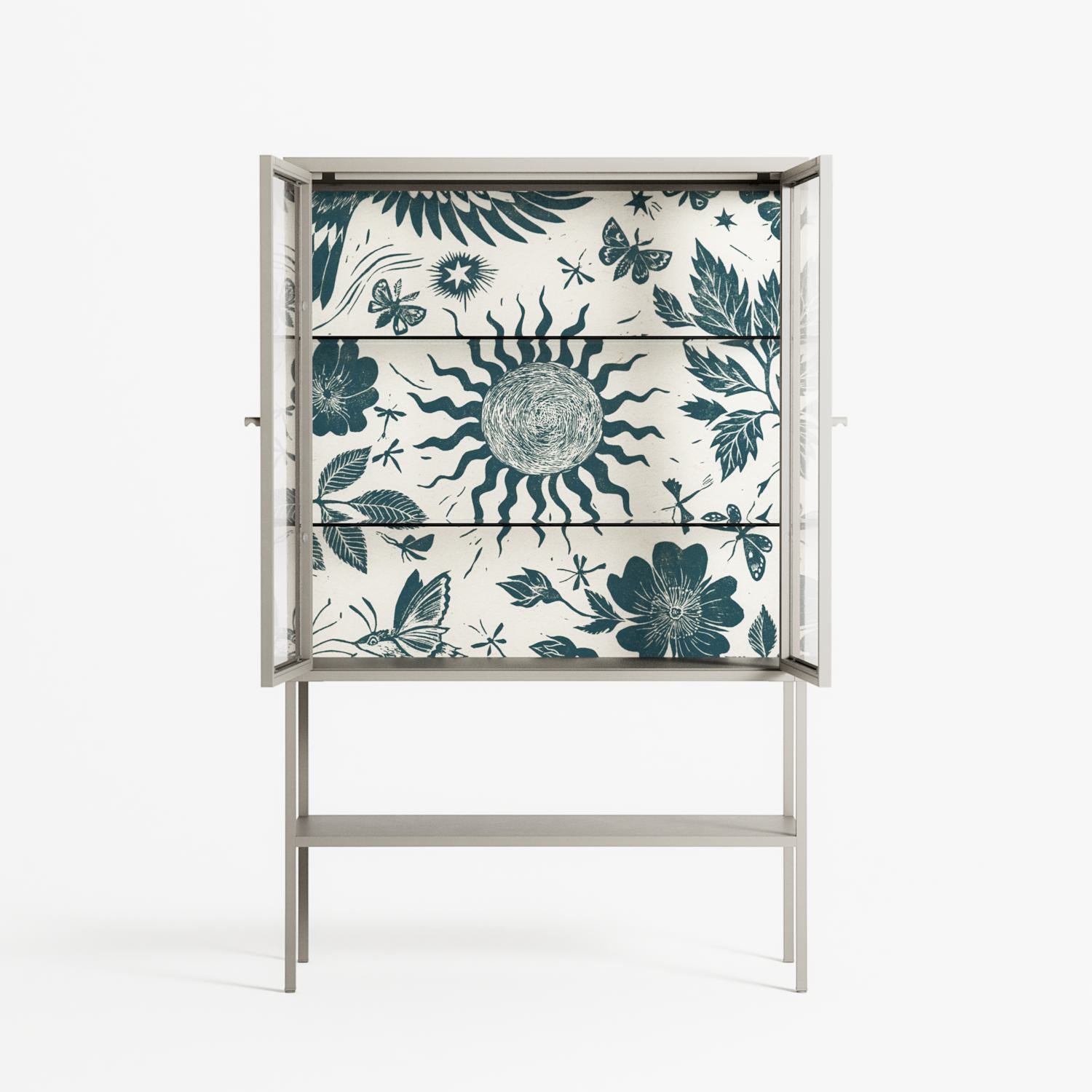 Ode to Summer 6 - Loft Cabinet - Diana Catchpole - Pebble - Clear glass