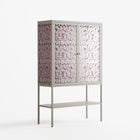 Floating Blossom Pattern - Loft Cabinet - Raissa Oltmanns - Pebble - Overlay Glass