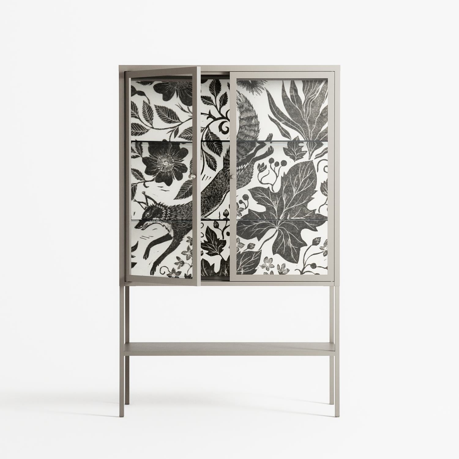 Ode to Summer 4 - Loft Cabinet - Diana Catchpole - Pebble - Clear glass
