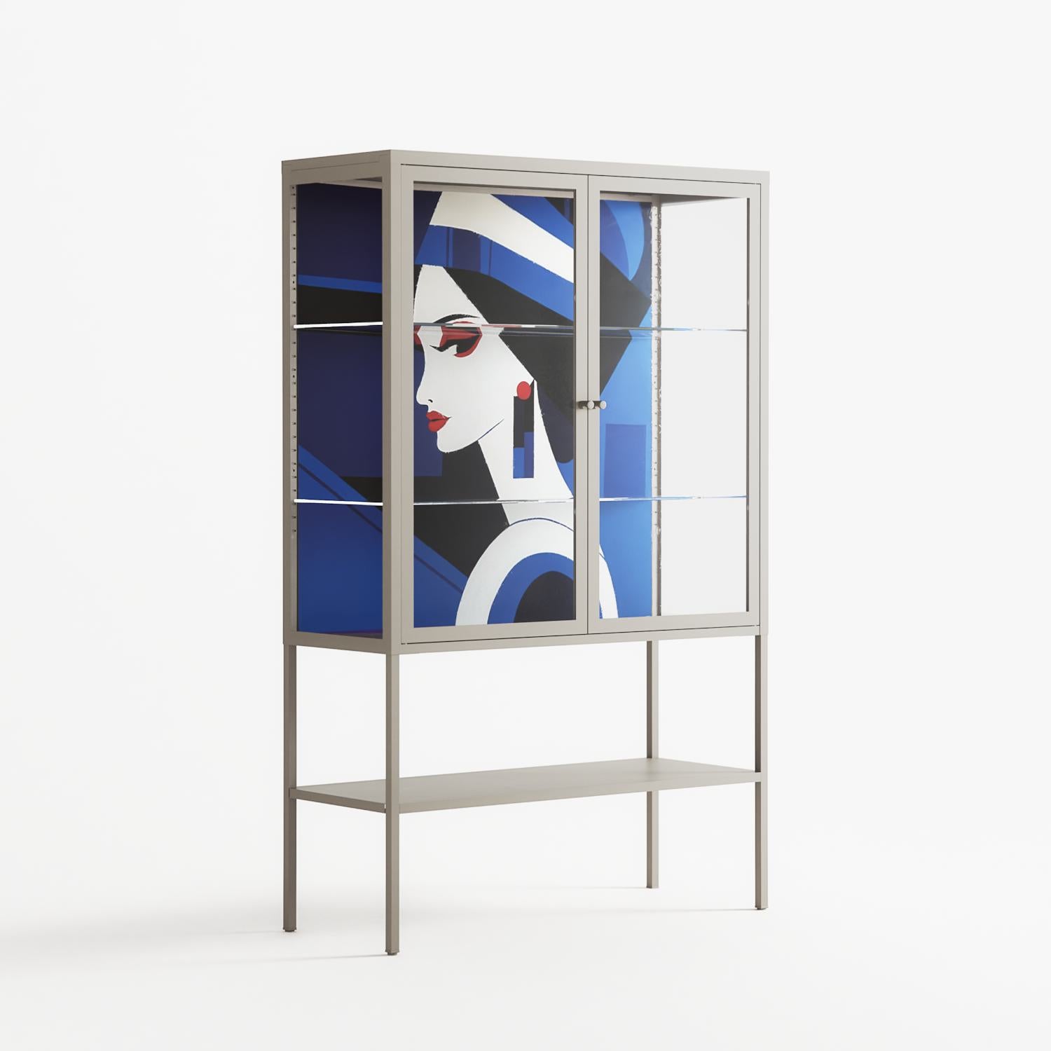 Beyond The Veil Of Consciousness - Loft Cabinet - Mathilda Kienast - Pebble - Clear glass