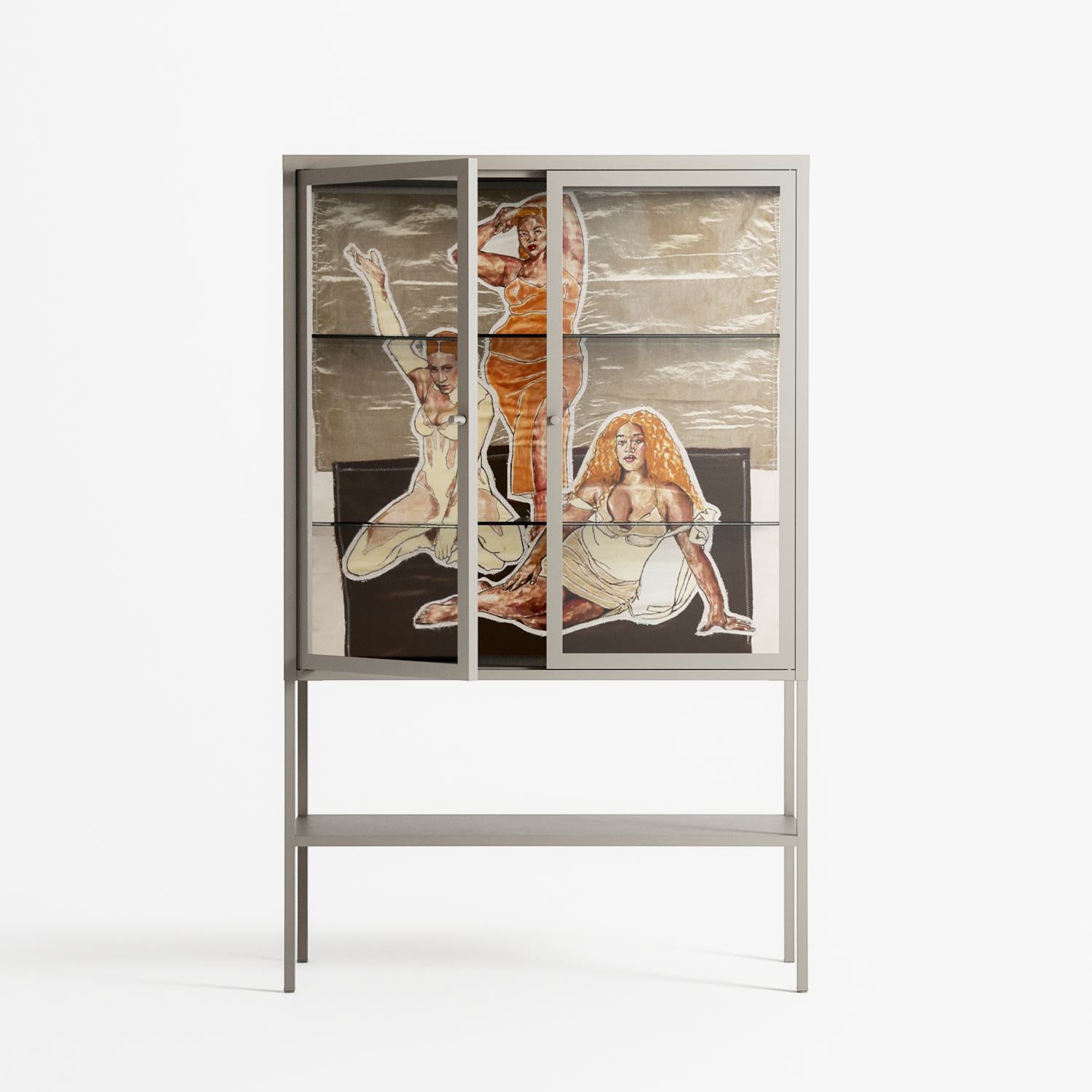We Are Who We Are - Loft Cabinet - Sophie Goudman-Peachey - Pebble - Clear glass
