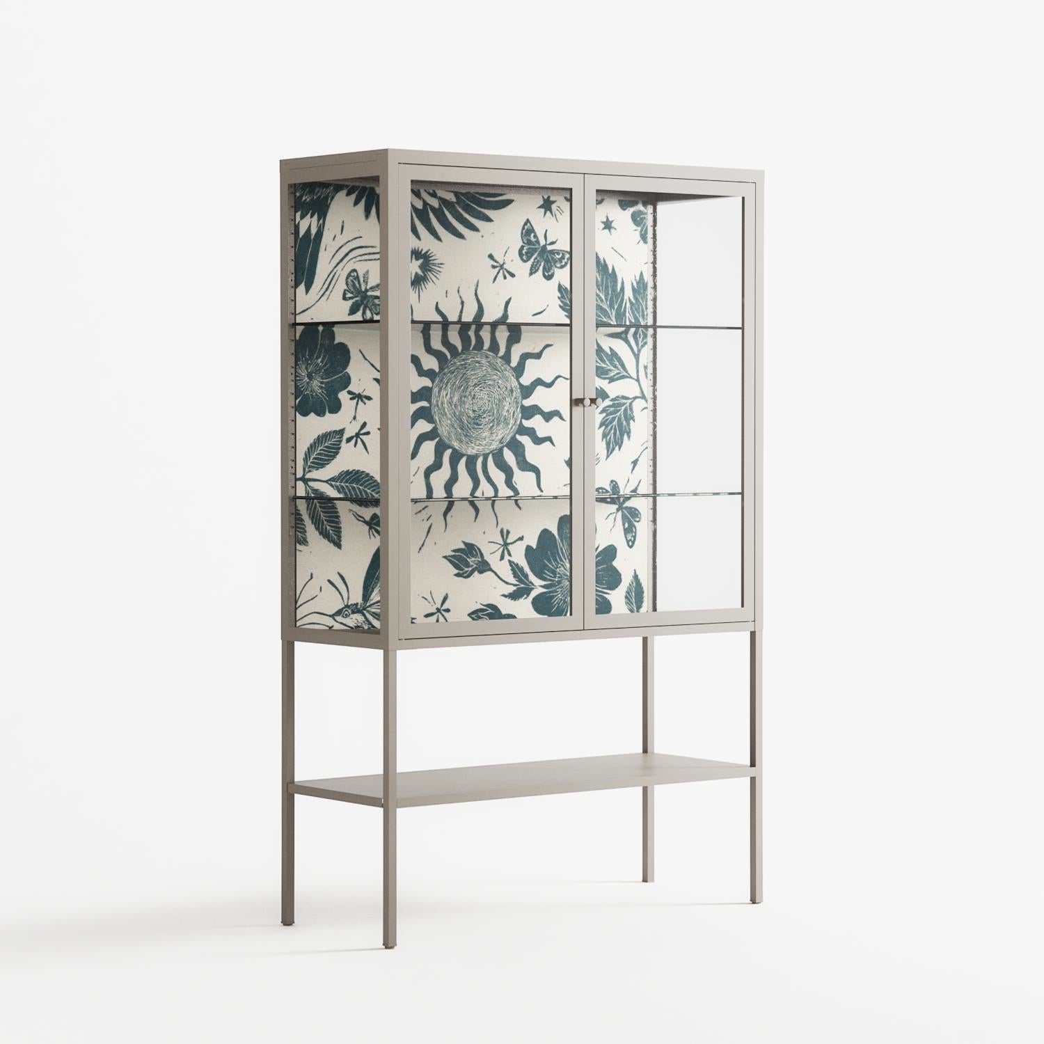Ode to Summer 6 - Loft Cabinet - Diana Catchpole - Pebble - Clear glass