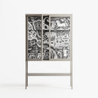 Flight Of Fancy 3 - Loft Cabinet - Diana Catchpole - Pebble - Clear glass