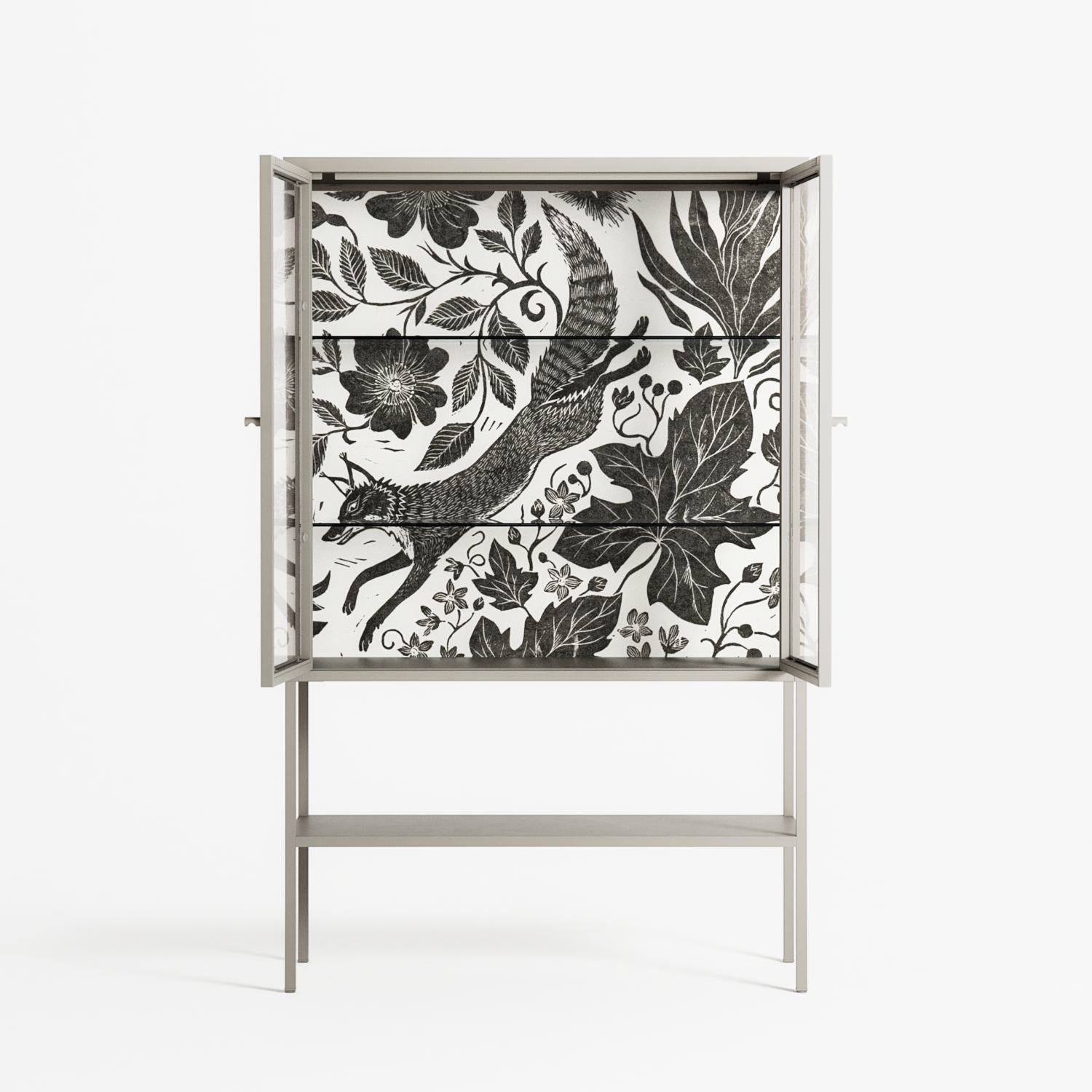 Ode to Summer 4 - Loft Cabinet - Diana Catchpole - Pebble - Clear glass