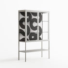 Black Waves - Loft Cabinet - Alexander Khabbazi - Chalk - Clear glass