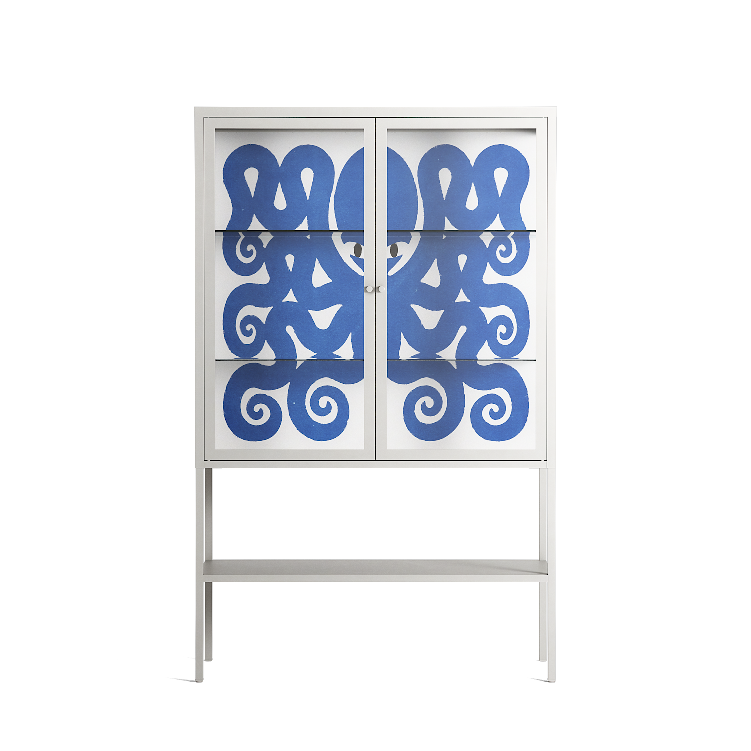 Everything is Confusing - Loft Cabinet - Alexander Khabbazi - Chalk - Clear glass