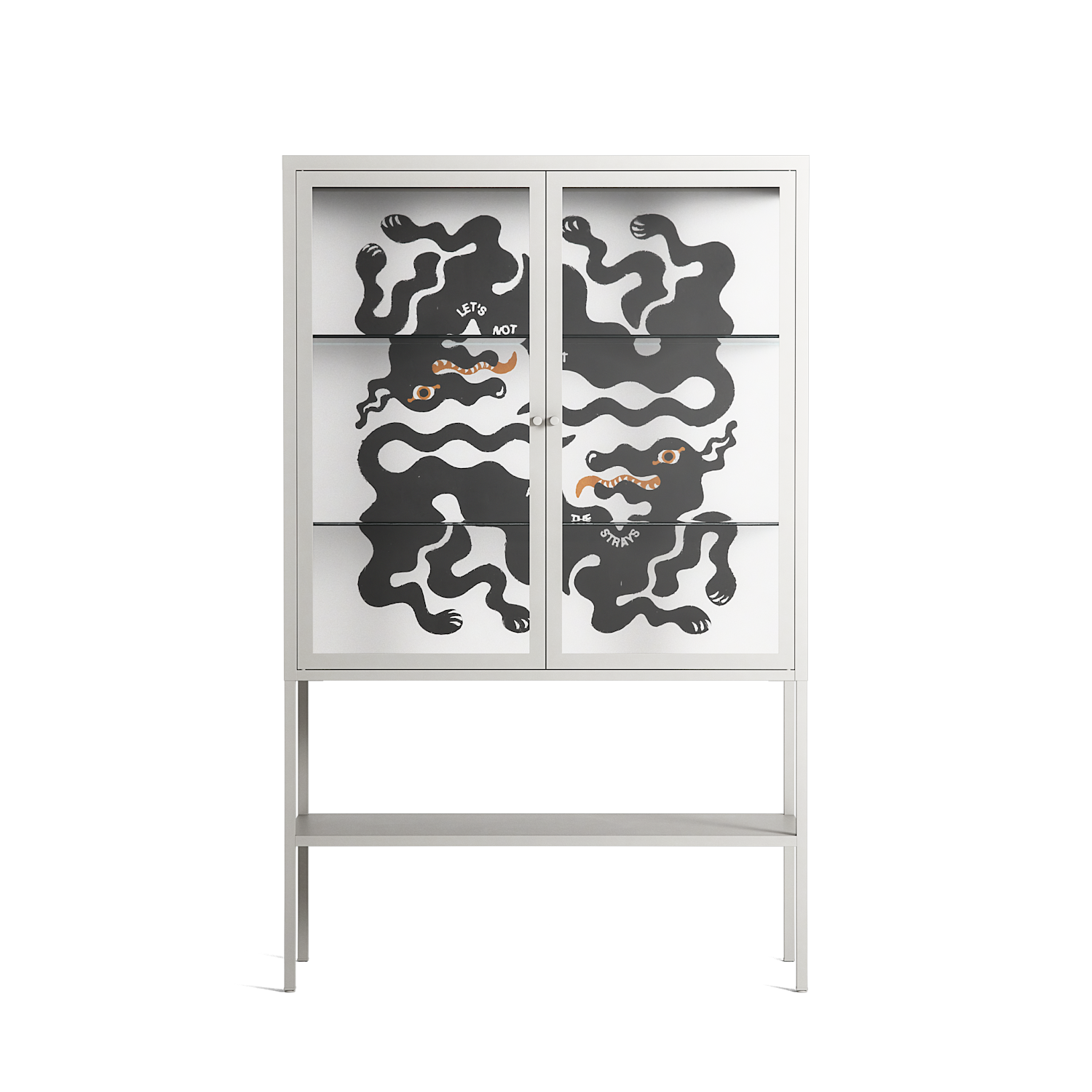 Every Dog - Loft Cabinet - Alexander Khabbazi - Chalk - Clear glass