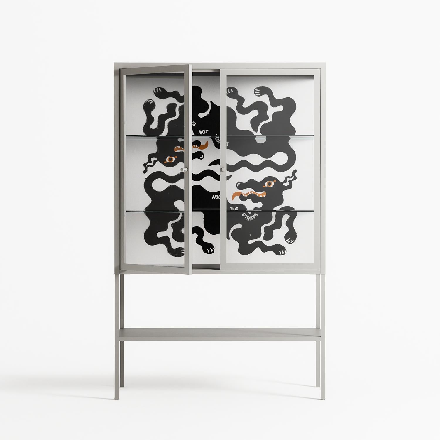 Every Dog - Loft Cabinet - Alexander Khabbazi - Chalk - Clear glass