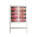 Repeating - Loft Cabinet - Alexander Khabbazi - Chalk - Clear glass