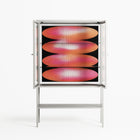 Repeating - Loft Cabinet - Alexander Khabbazi - Chalk - Clear glass