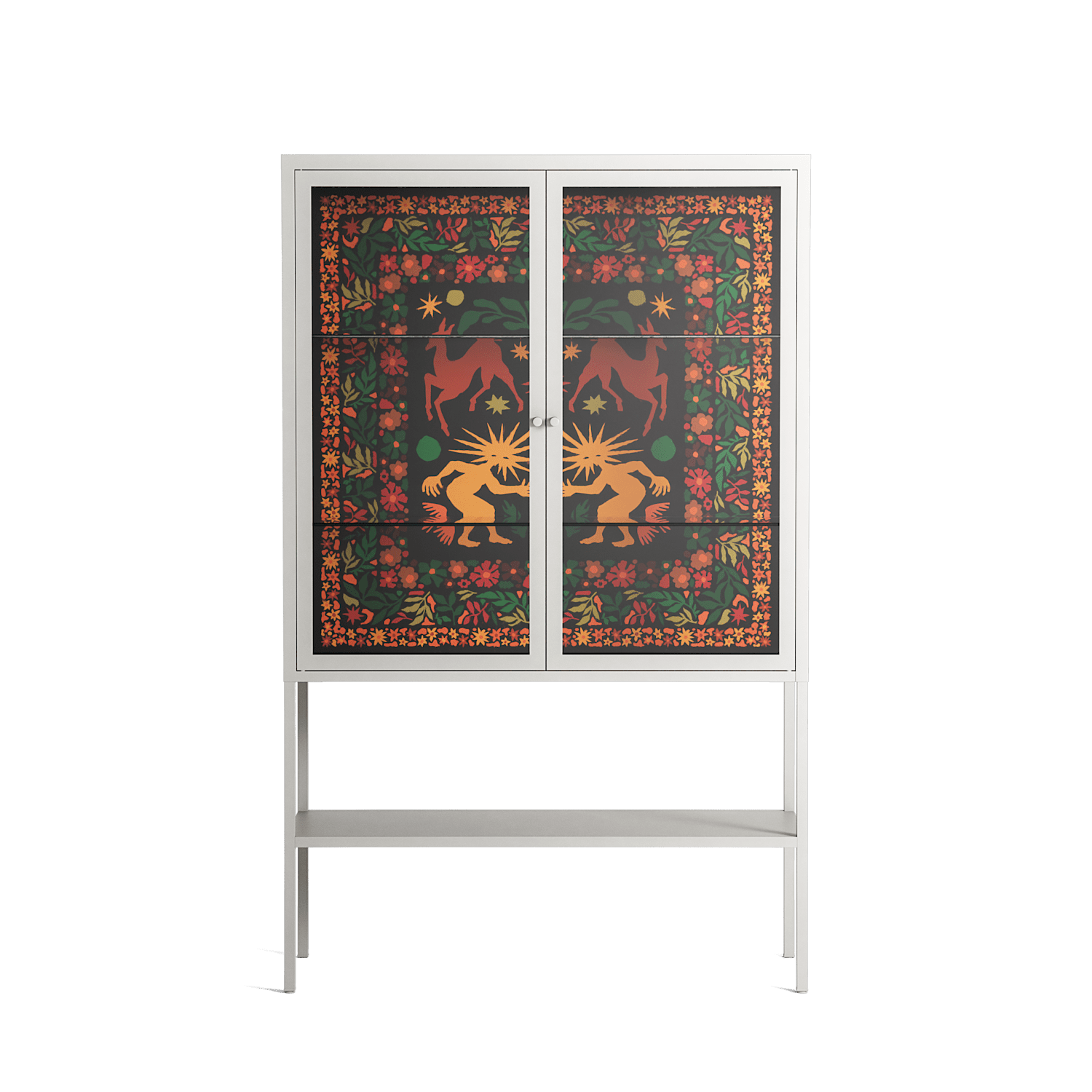 Sunbrother - Loft Cabinet - Nick Liefhebber - Chalk - Clear glass