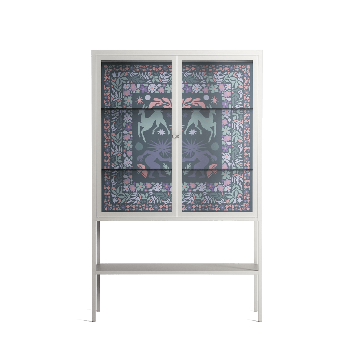Sunbrother 2 - Loft Cabinet - Nick Liefhebber - Chalk - Clear glass
