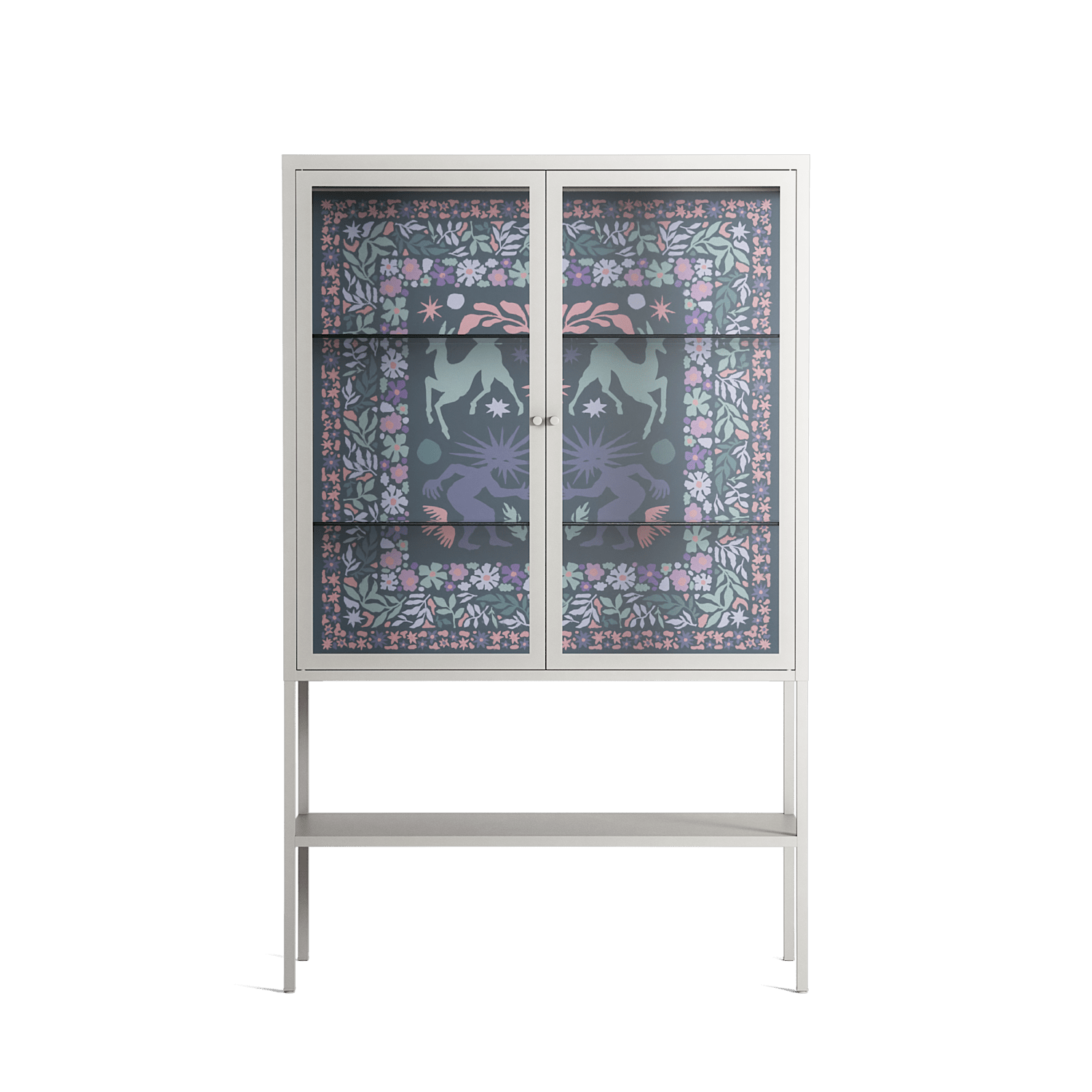 Sunbrother 2 - Loft Cabinet - Nick Liefhebber - Chalk - Clear glass