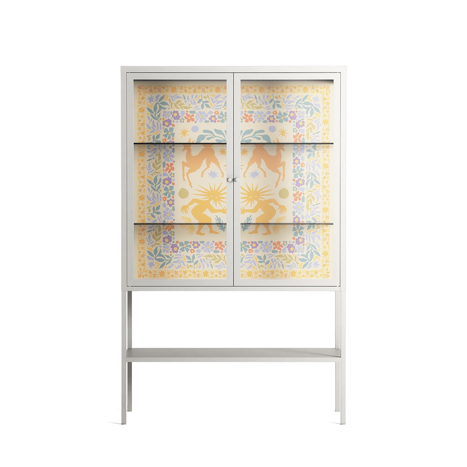 Sunbrother 3 - Loft Cabinet - Nick Liefhebber - Chalk - Clear glass