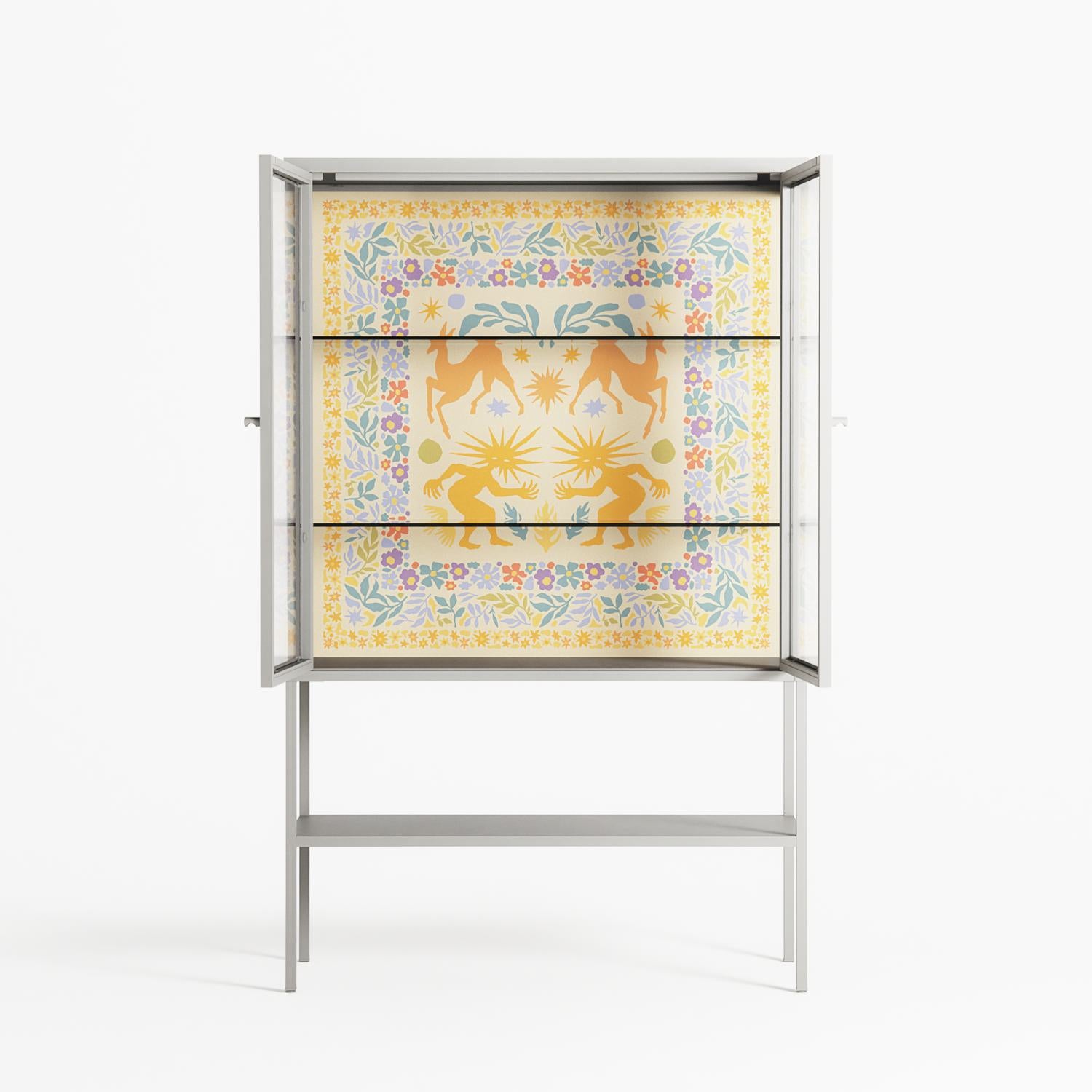 Sunbrother 3 - Loft Cabinet - Nick Liefhebber - Chalk - Clear glass