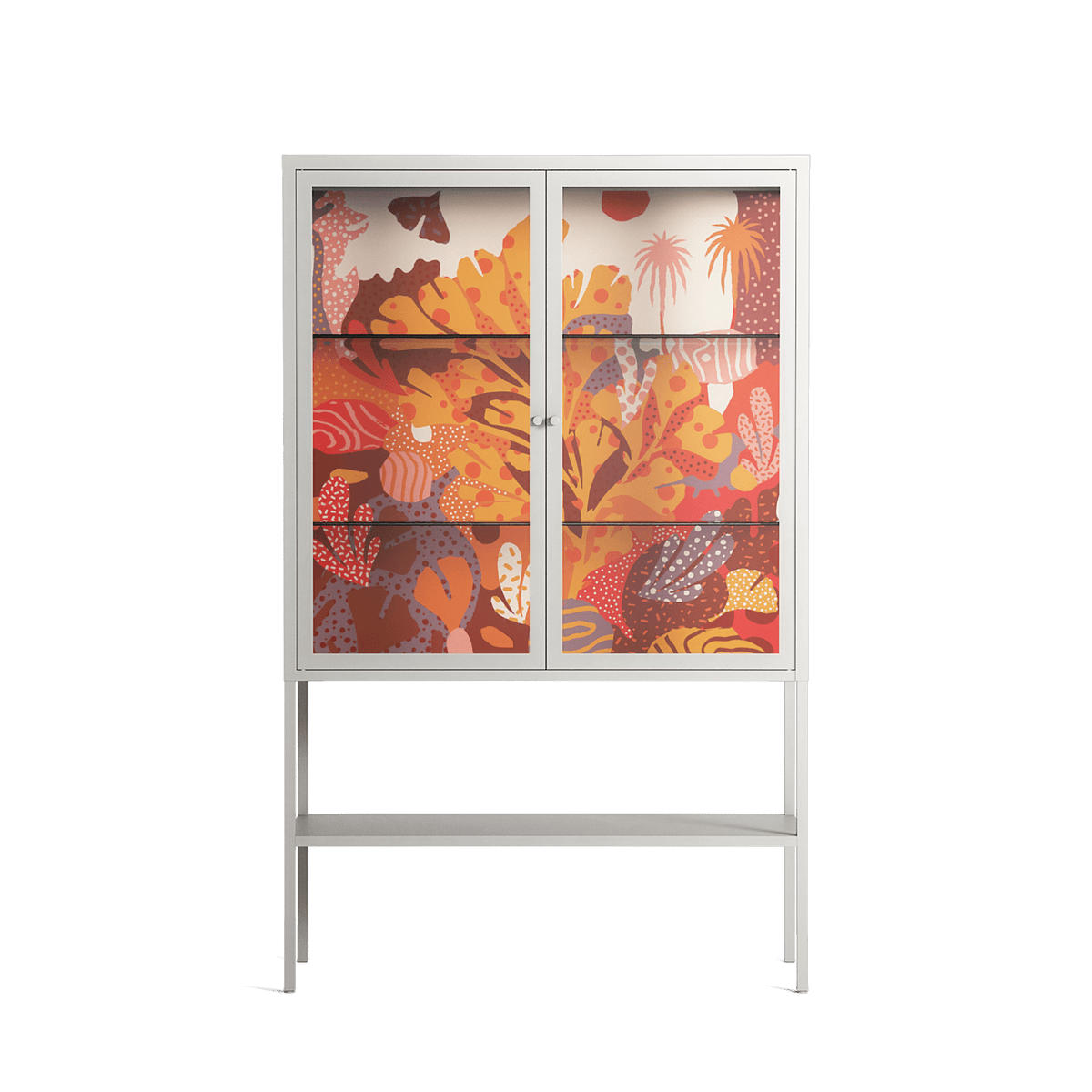 A Bridge Across Time - Loft Cabinet - Nick Liefhebber - Chalk - Clear glass