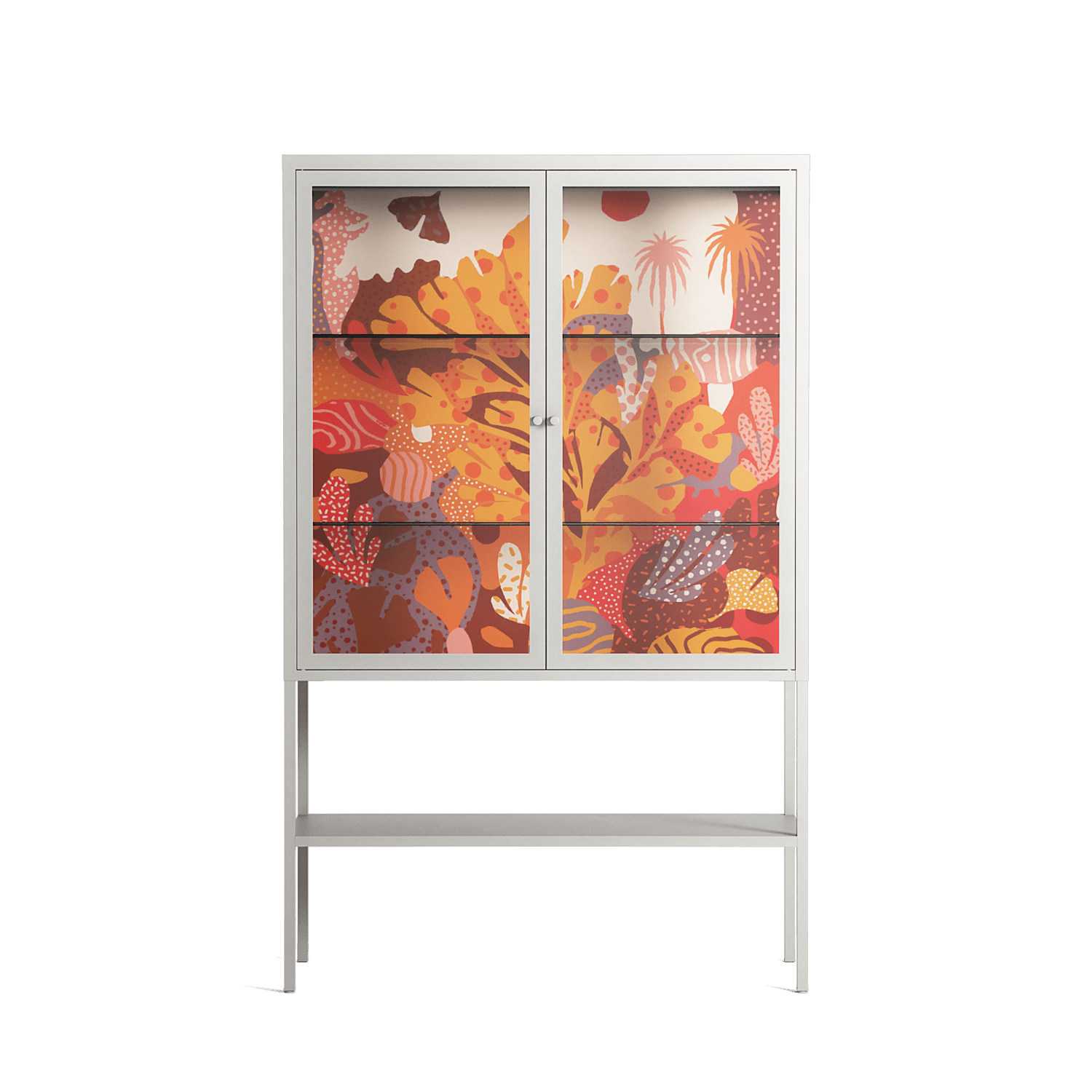 A Bridge Across Time - Loft Cabinet - Nick Liefhebber - Chalk - Clear glass