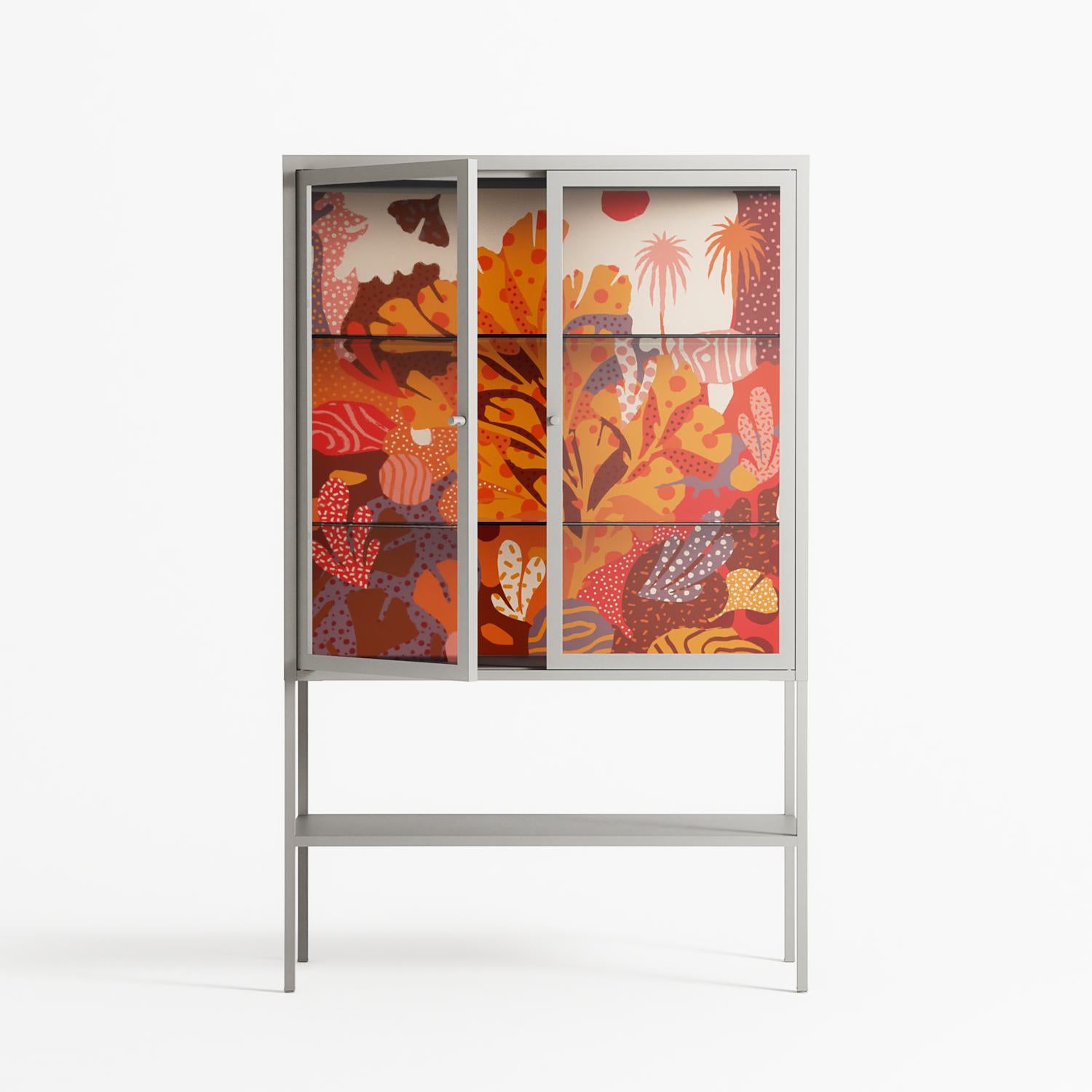 A Bridge Across Time - Loft Cabinet - Nick Liefhebber - Chalk - Clear glass