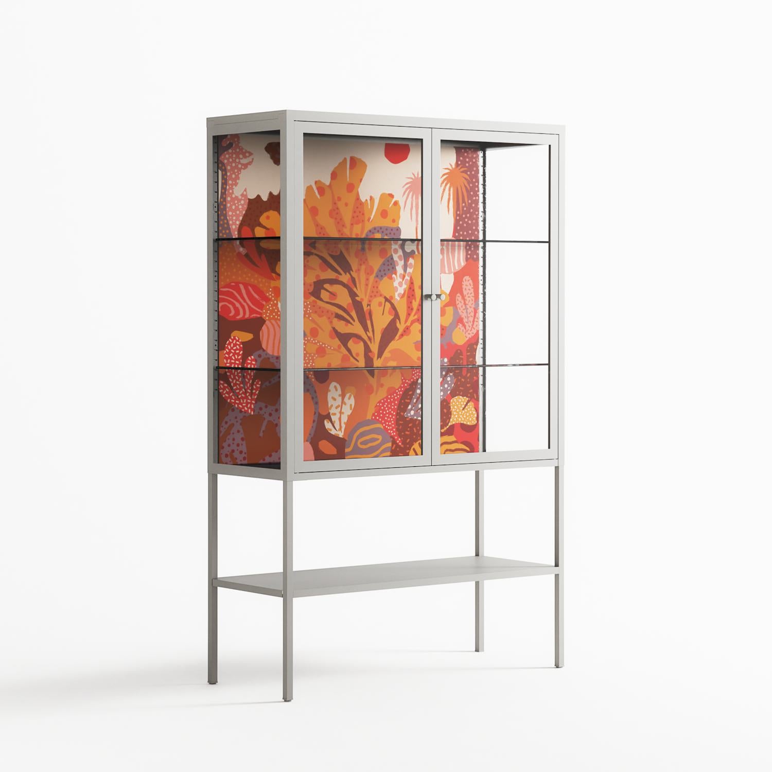 A Bridge Across Time - Loft Cabinet - Nick Liefhebber - Chalk - Clear glass