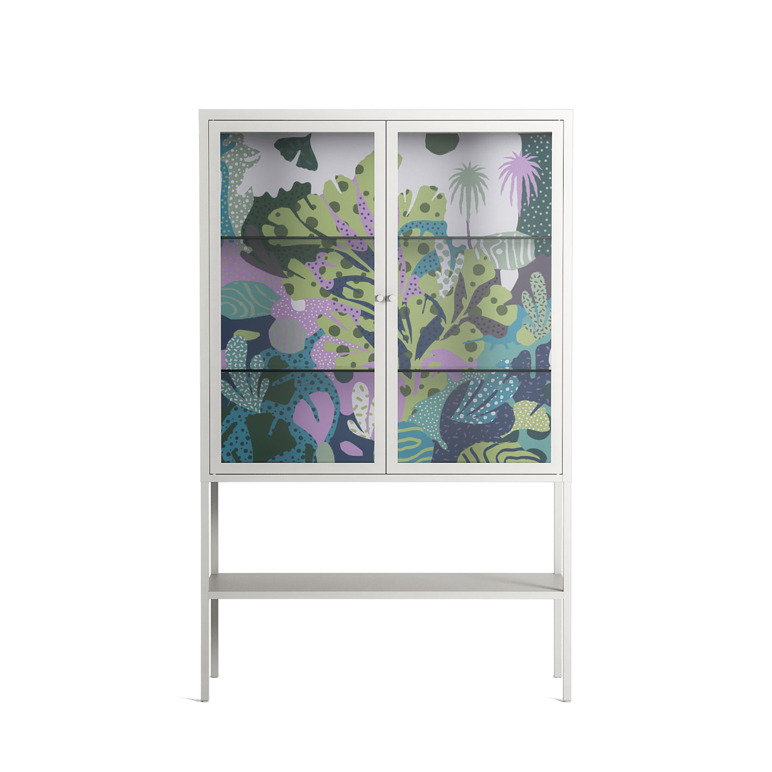 A Bridge Across Time 2 - Loft Cabinet - Nick Liefhebber - Chalk - Clear glass