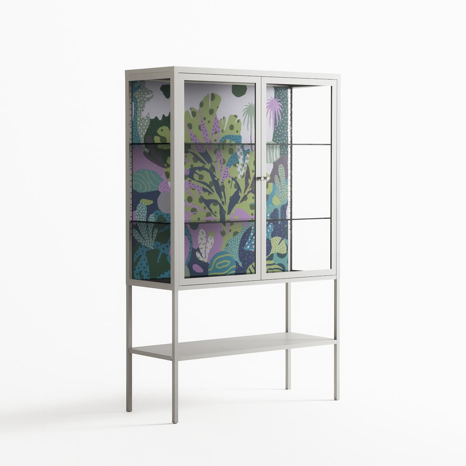 A Bridge Across Time 2 - Loft Cabinet - Nick Liefhebber - Chalk - Clear glass