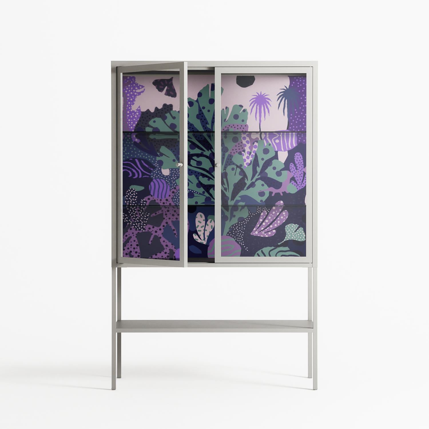 A Bridge Across Time 3 - Loft Cabinet - Nick Liefhebber - Chalk - Clear glass